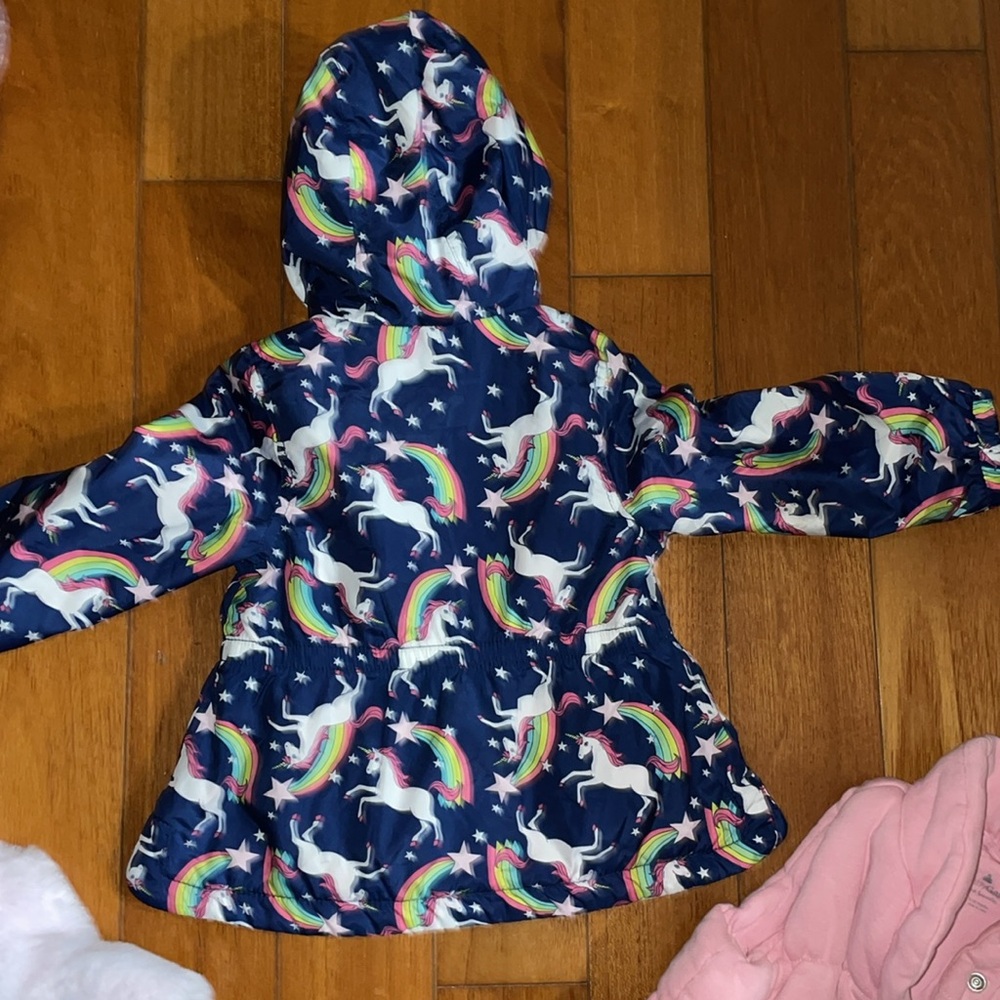 Baby Gap Soft Pink Quilted Vest Calvin Klein faux fur vest unicorn jacket 12 mo - Picture 4 of 9